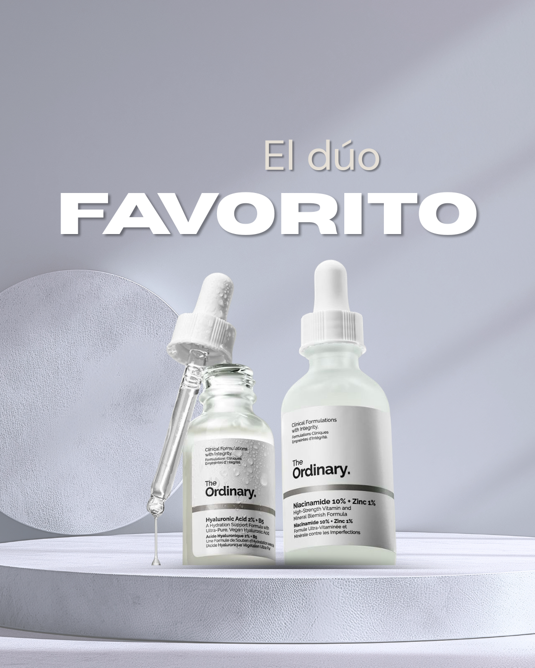 Dúo The Ordinary | Ácido Hialurónico + Niacinamida | 30ml c/u