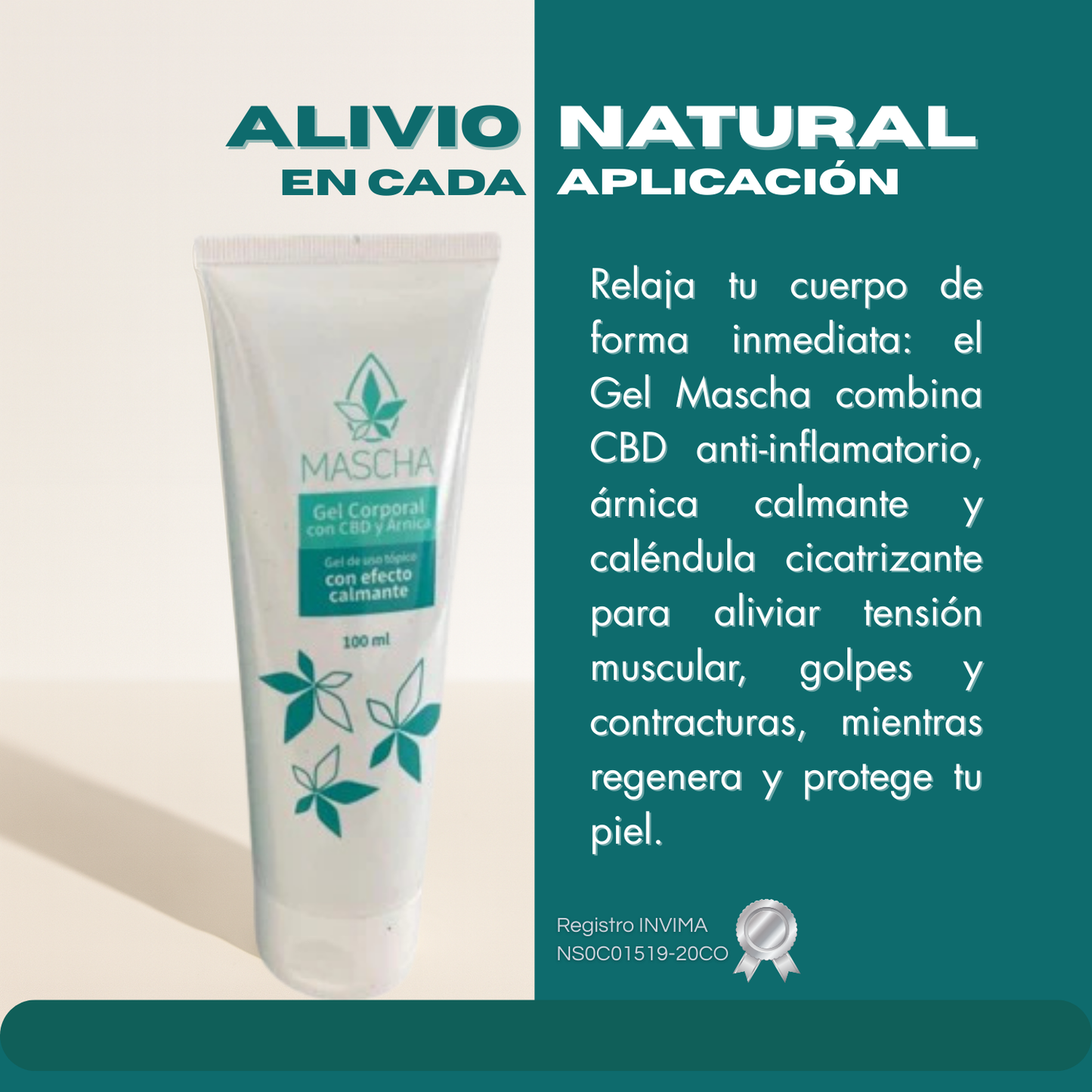 Gel Corporal con Árnica, Caléndula y CBD| 100ml