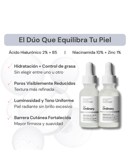 Dúo The Ordinary | Ácido Hialurónico + Niacinamida | 30ml c/u