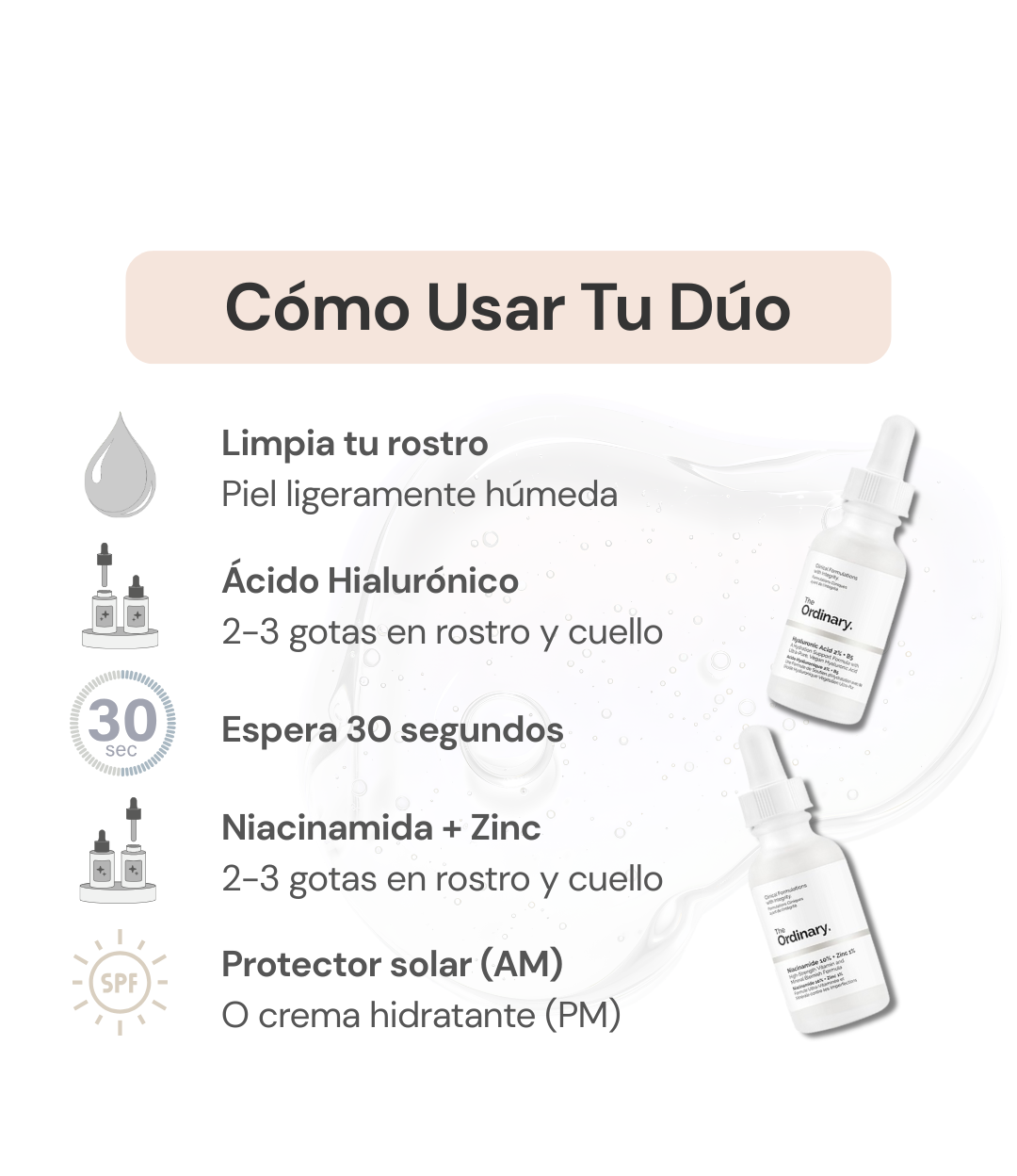Dúo The Ordinary | Ácido Hialurónico + Niacinamida | 30ml c/u
